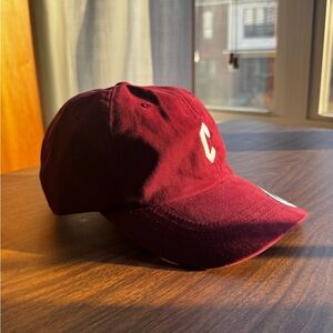 Maroon Baseball Cap with White Logo